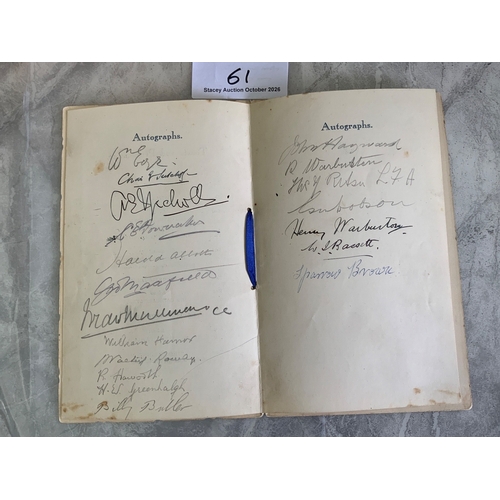Bolton Wanderers 1926 Signed FA Cup Final Football Menu: Held in London ...