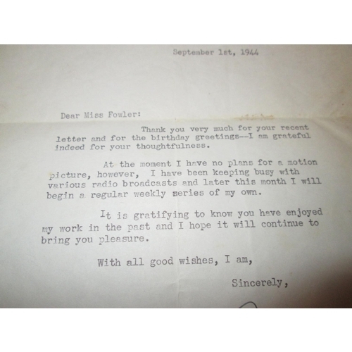 37 - Signed Nelson Eddy letter 01/09/1944,