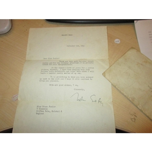 37 - Signed Nelson Eddy letter 01/09/1944,