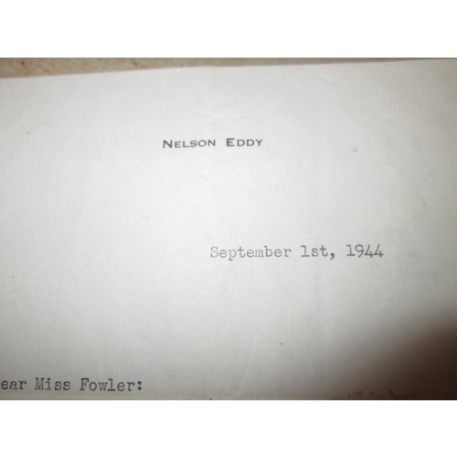 37 - Signed Nelson Eddy letter 01/09/1944,