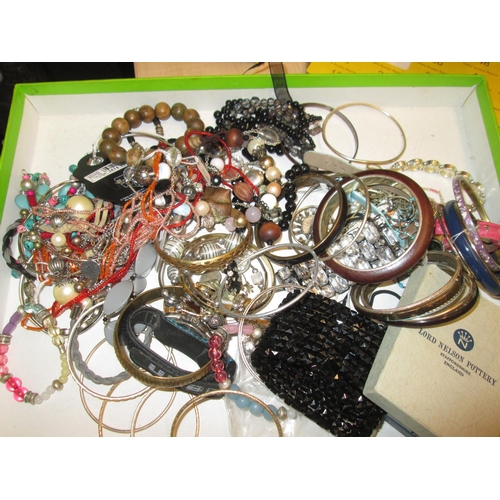 7 - 2 x bags of assorted costume jewellery