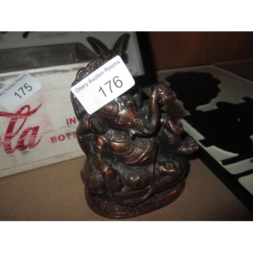 137 - Tinned copper figure of Ganesh