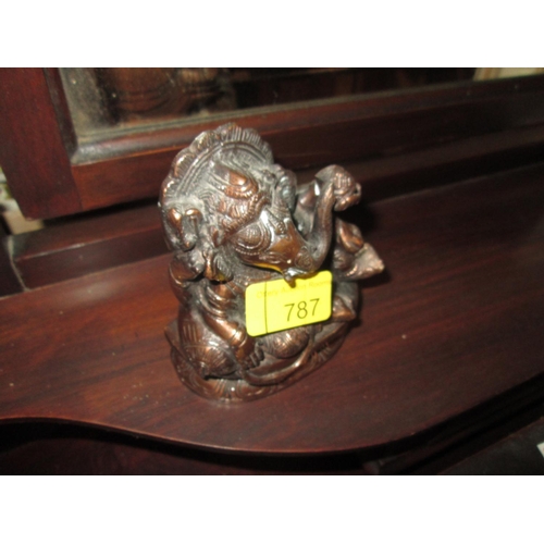 137 - Tinned copper figure of Ganesh