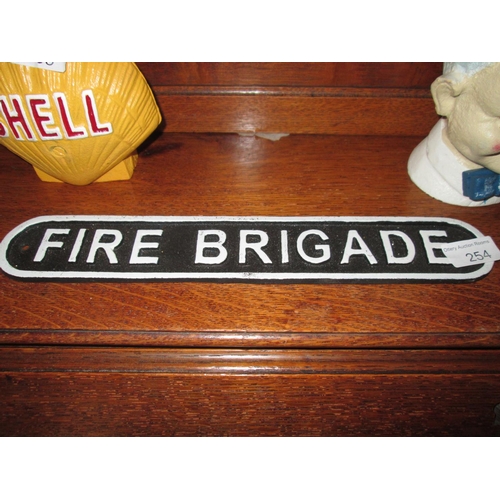 280 - Cast iron sign : Fire Brigade