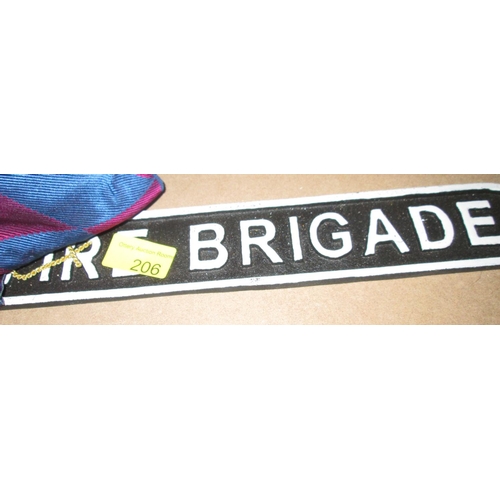 280 - Cast iron sign : Fire Brigade