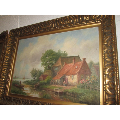 243 - Early 20th century oil on canvas English Country landscape