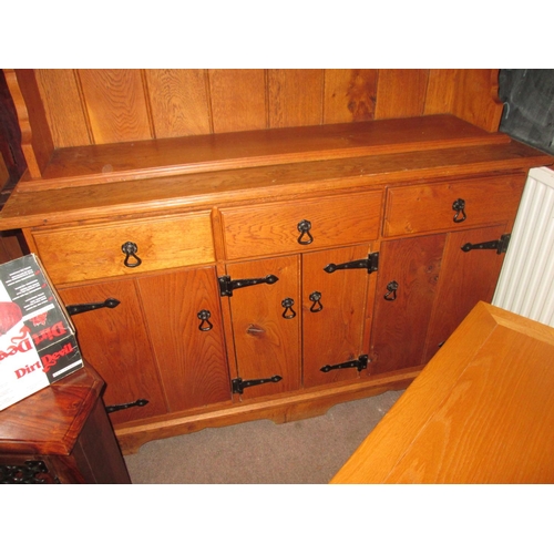 582 - 20th century glazed oak dresser