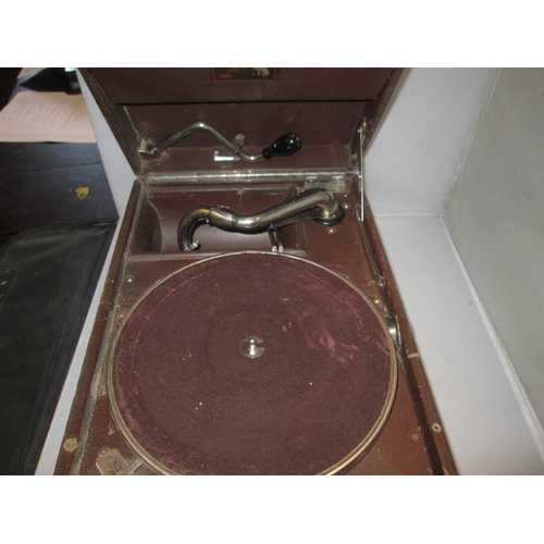 33 - Vintage HMV table top model gramophone for spares