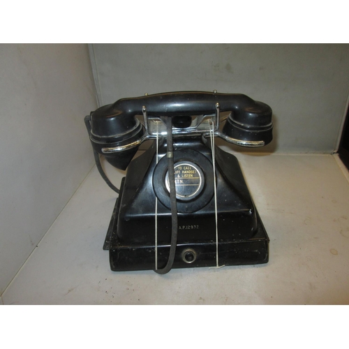 47 - Various black bakelite telephone parts