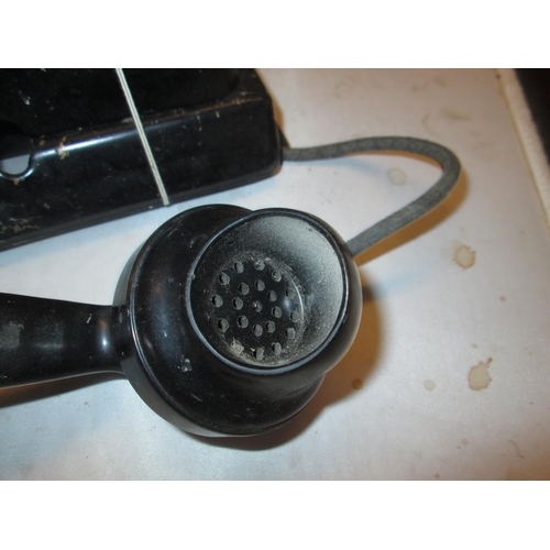 47 - Various black bakelite telephone parts