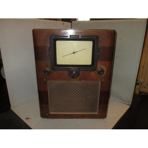 9 - Vintage Cossor radio Model 30 in wooden case