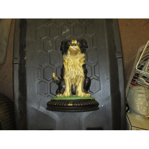 44 - Cast iron Collie dog doorstop