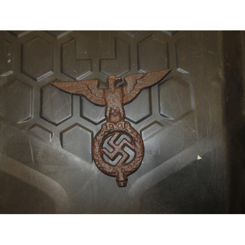 58 - Cast iron Nazi style bonnet emblem /desk weight