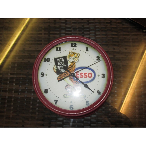 411 - Vintage style ESSO wall clock