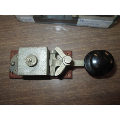 60 - Exceptionally rare early 20th century Marconi aircraft Morse key No. PS 5785A, later adapted by the ... 