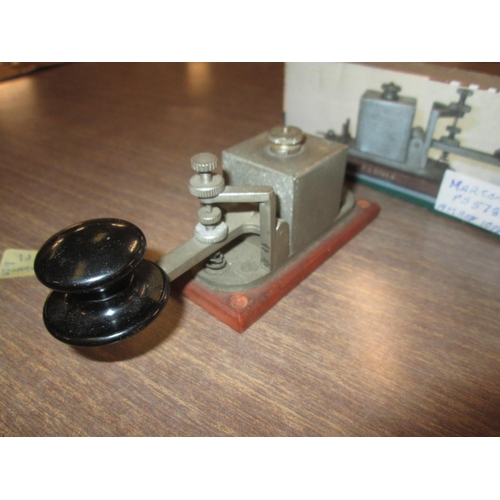 60 - Exceptionally rare early 20th century Marconi aircraft Morse key No. PS 5785A, later adapted by the ... 