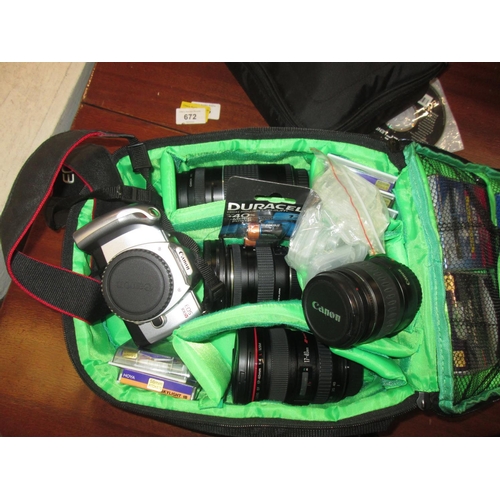 11 - Canon camera, lenses and accessories : Canon EOS 300 v body, Tamron AF 19 - 35 mm, Canon 28-105 mm Z... 