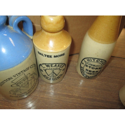 173 - 8 x vintage stoneware bottles : Muters, Hitchen, Weaver, Markham of Marldon