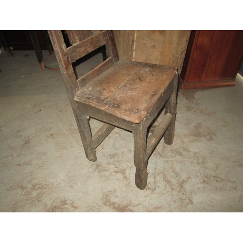 201 - Late 17th / early 18th century Welsh / Borders oak childs chair as found