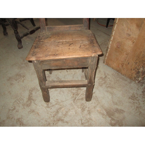 201 - Late 17th / early 18th century Welsh / Borders oak childs chair as found