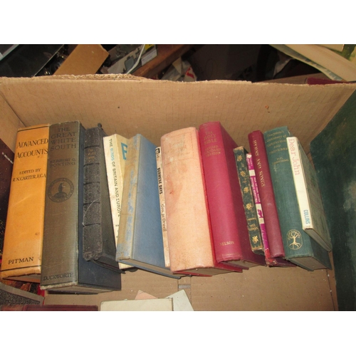 212 - 2 x boxes of books : variety of themes, some religious, Ward Lock's Sidmouth, Complete Works of Lewi... 