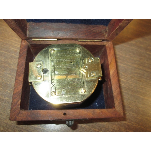 255 - Antique style compass in hardwood box