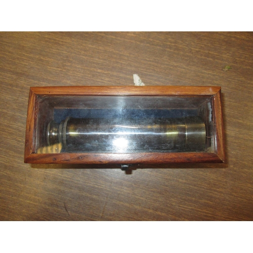 258 - Antique style telescope in glass top presentation box