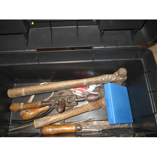 372 - Stanley tool box and tools