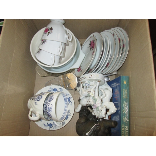 514 - 2 x boxes of decorative china