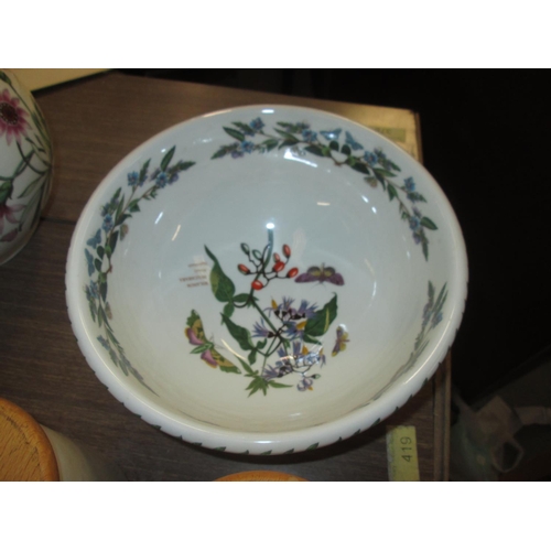 518 - 5 x pieces of Portmeirion Botanicals ware : Mixing bowl, vase and 3 x storage jars