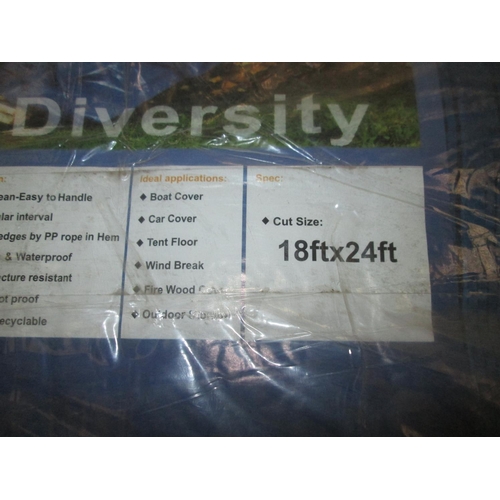 531 - 18ft x 24 ft tarpaulin (new & sealed)