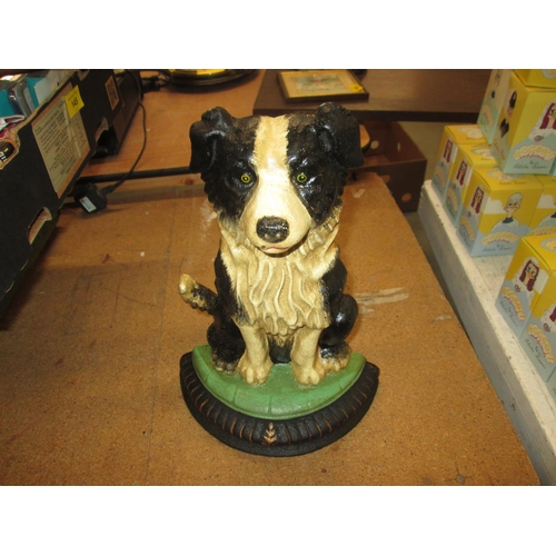 219 - Cast iron Collie doorstop