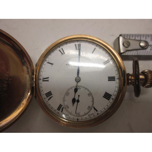 547 - Late 19th early 20th century pocket watch by Thomas Russel and Sons of Liverpool with painted enamel... 