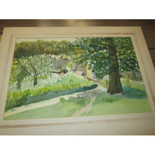 100c - Collection of 20th century watercolours : mainly unmounted, preparatory work, still lifes, some sign... 