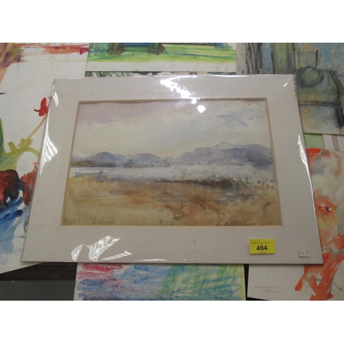 100c - Collection of 20th century watercolours : mainly unmounted, preparatory work, still lifes, some sign... 