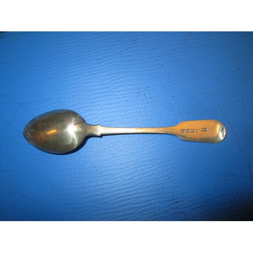 50a - Solid silver tea spoon Exeter 1830 William Woodman  13 g, 13 cms