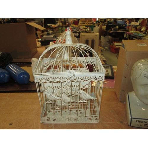 10 - 3 x painted graduated bird cages