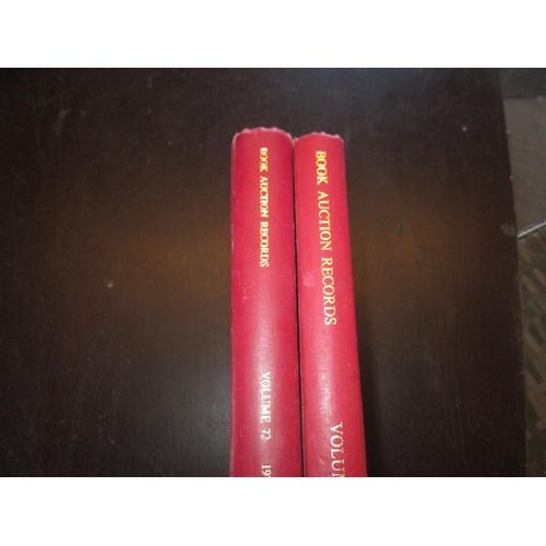 20 - 2 x Volumes : Book Auction Records 1970's