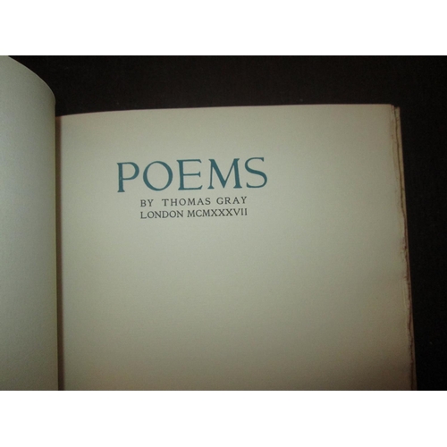 203 - Single Volume : The Poems of Thomas Gray, privately printed for Eton College, 1943