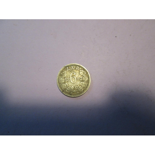 212 - Coin : South Africa 6 Pence 1892