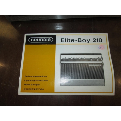 53 - Grundig Elite Boy battery operated radio, with instructions