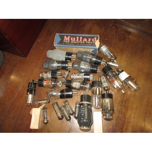 61 - Assorted vintage radio valves : O, M, P, N Series, 4 x Majic Eye tuning indicators