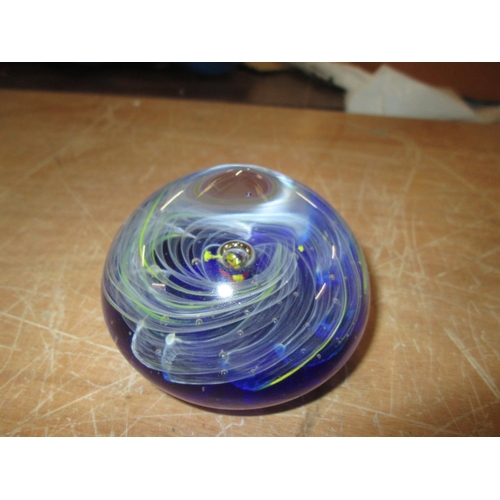 427 - 20th century glass paperweight with decoration