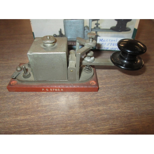 482 - Exceptionally rare early 20th century Marconi aircraft Morse key No. PS 5785A, later adapted by the ... 