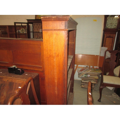 539 - Late Victorian Puginesque / Gothic oak bookshelves