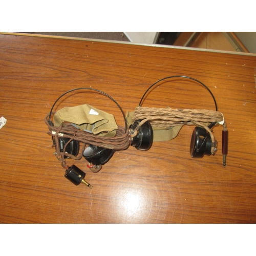 338 - 2 sets of vintage headphones : 1 x DLR No 1 & 1 x DLR no. 5