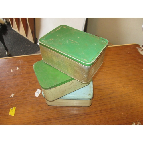 341 - 3 x vintage metal sandwich boxes