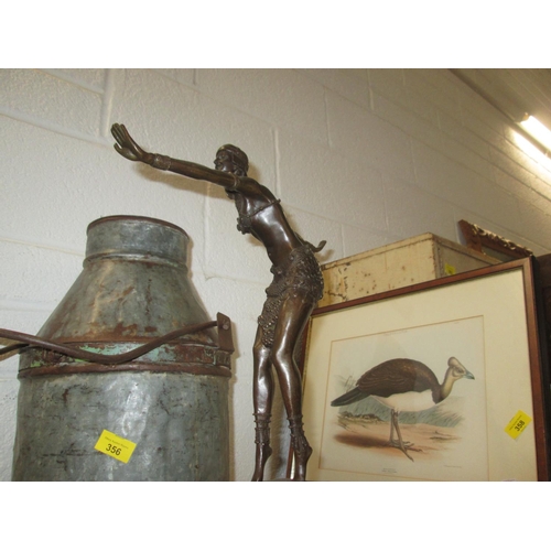 355 - Art Deco style bronze dancer figure