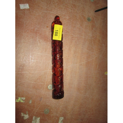 83 - Antique glass twist stem fire extinguisher