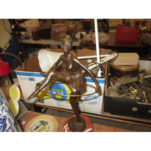 85 - Art Deco style bronzed metal figure after Alonzo